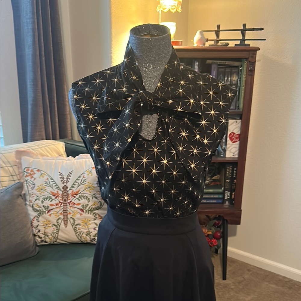 Black Star Patterned Blouse